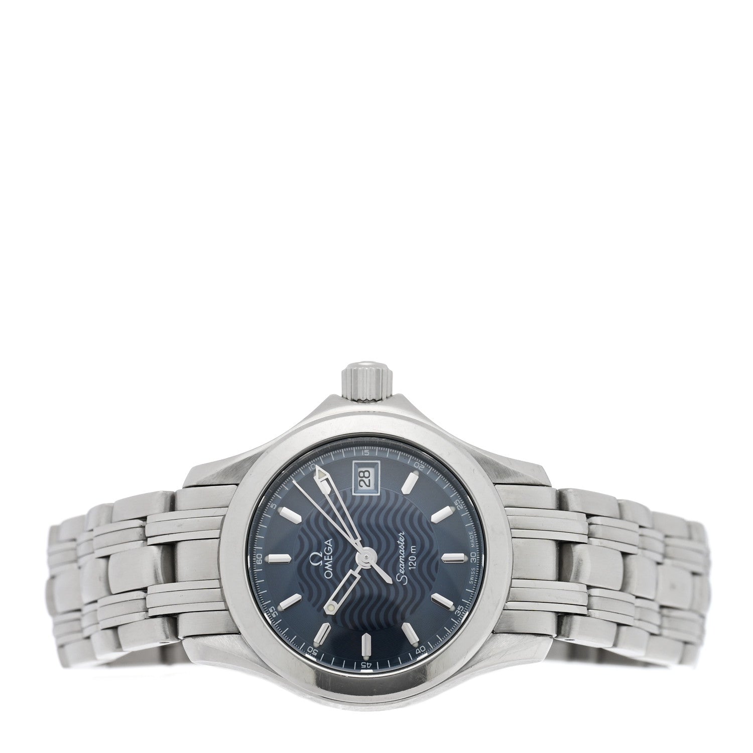 Omega Stainless Steel 28mm Seamaster Quartz Watch Blue 2581.81 2 of 4