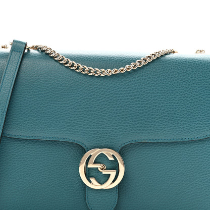 Gucci Dollar Calfskin Interlocking G Shoulder Bag Deep Cobalt 9 of 16