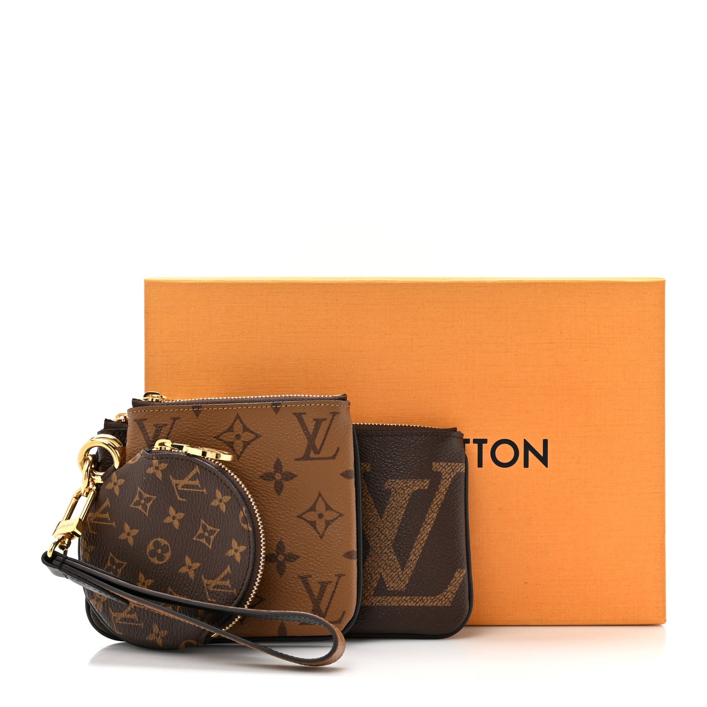 Reverse Monogram Giant Trio Pouch