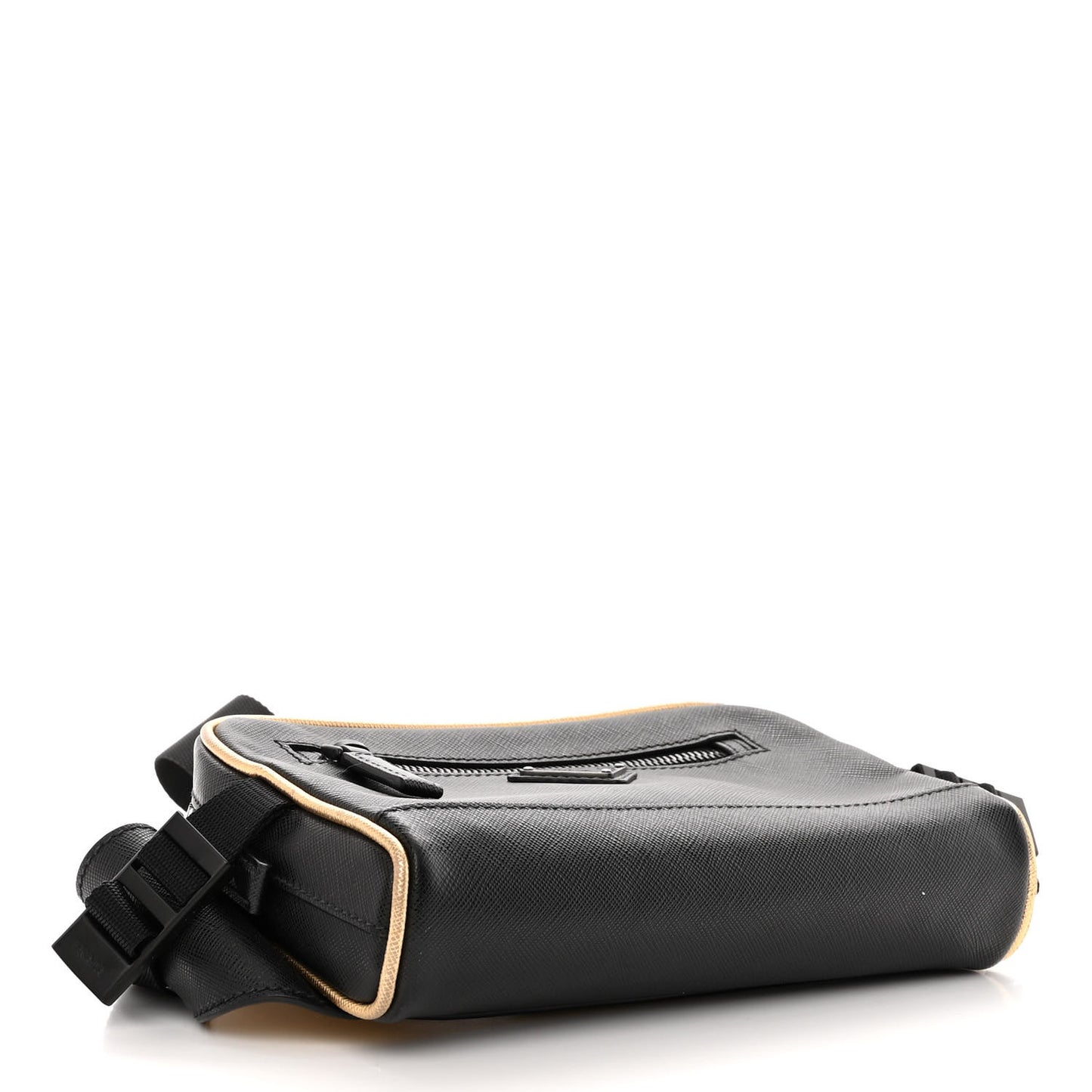 Saffiano Travel Belt Bag Black Platino