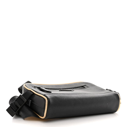 Prada Saffiano Travel Belt Bag Black Platino 4 of 9