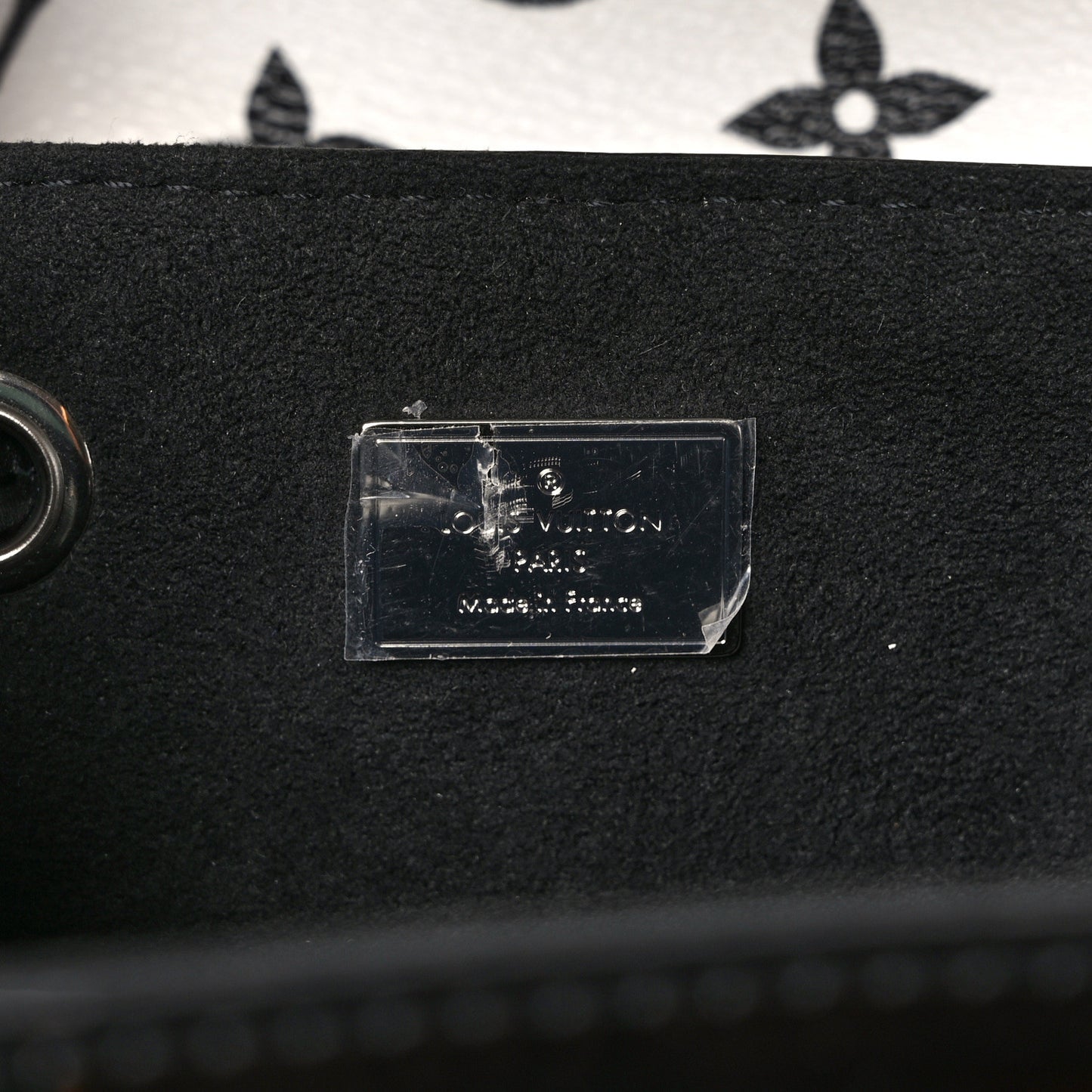 Patent Monogram Hot Springs Backpack Black White