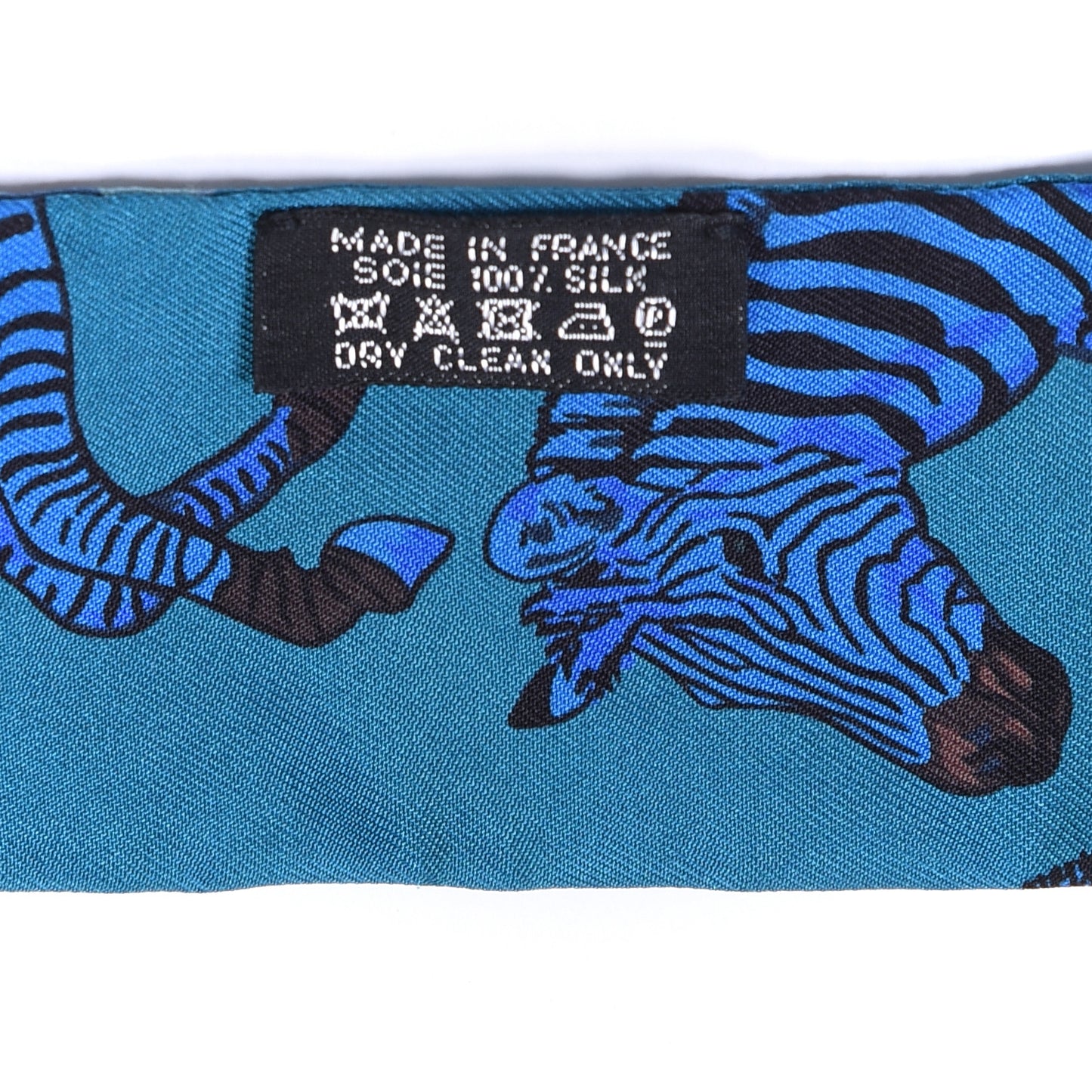 Silk Les Zebres Twilly Canard Noir Bleu Roy