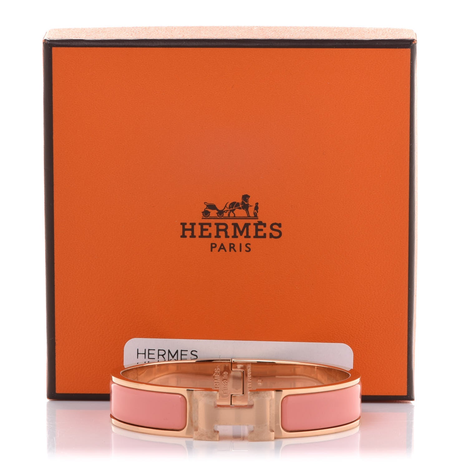 Hermes Enamel Narrow Clic Clac H Bracelet PM Rose Florida 6 of 6