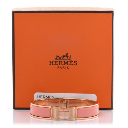 Hermes Enamel Narrow Clic Clac H Bracelet PM Rose Florida 6 of 6