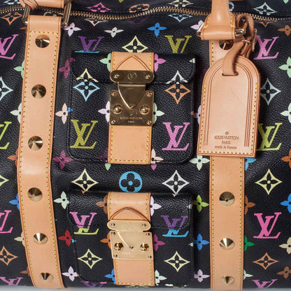 Louis Vuitton Monogram Multicolor Keepall 45 Black 9 of 10