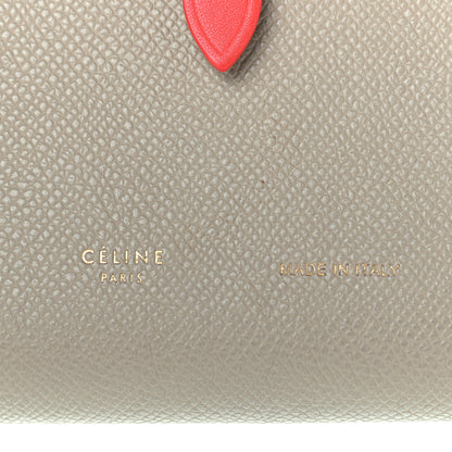 Celine Grained Calfskin Large Multifunction Strap Wallet Light Taupe Red 6 of 7