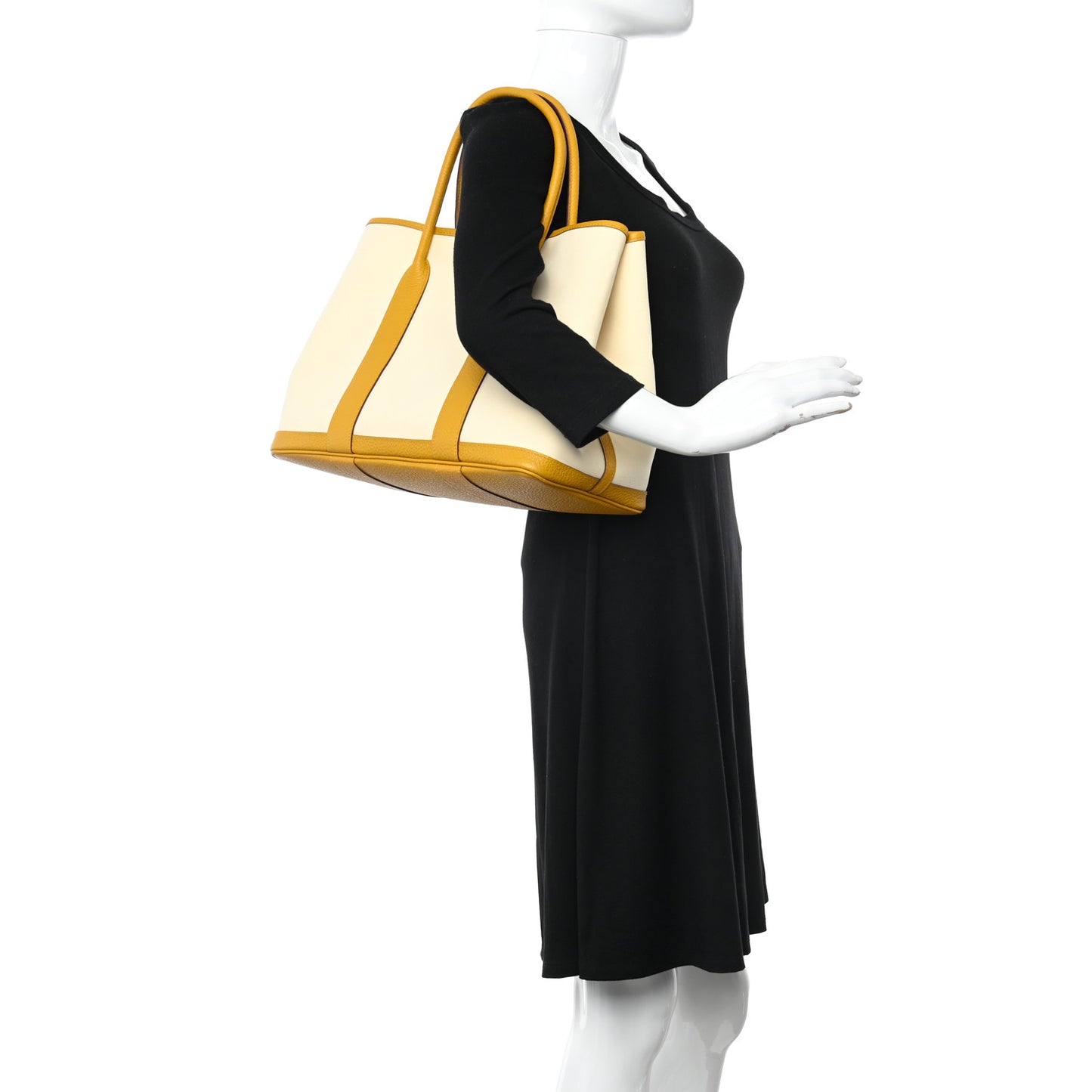 Toile Militaire Vache Country Garden Party 36 MM Tote Jaune Ambre