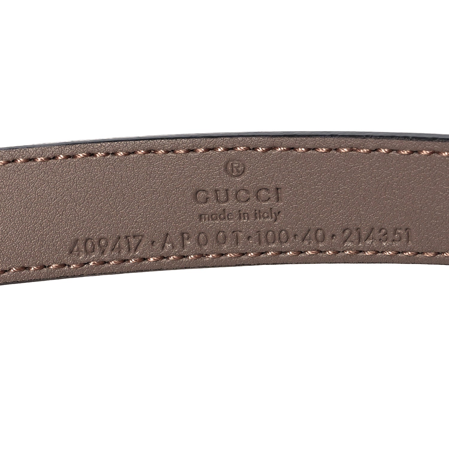Gucci Calfskin Double G 20mm Belt 100 40 Porcelain Rose 3 of 5