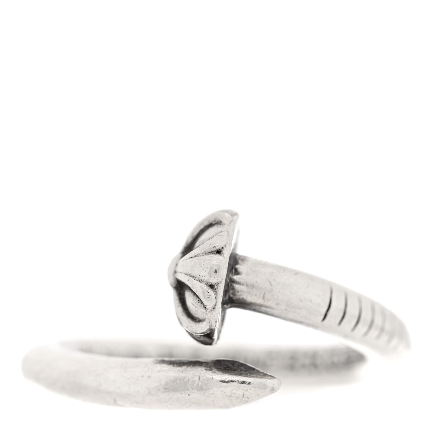 Sterling Silver Cross Ball Nail Ring 53 6.5