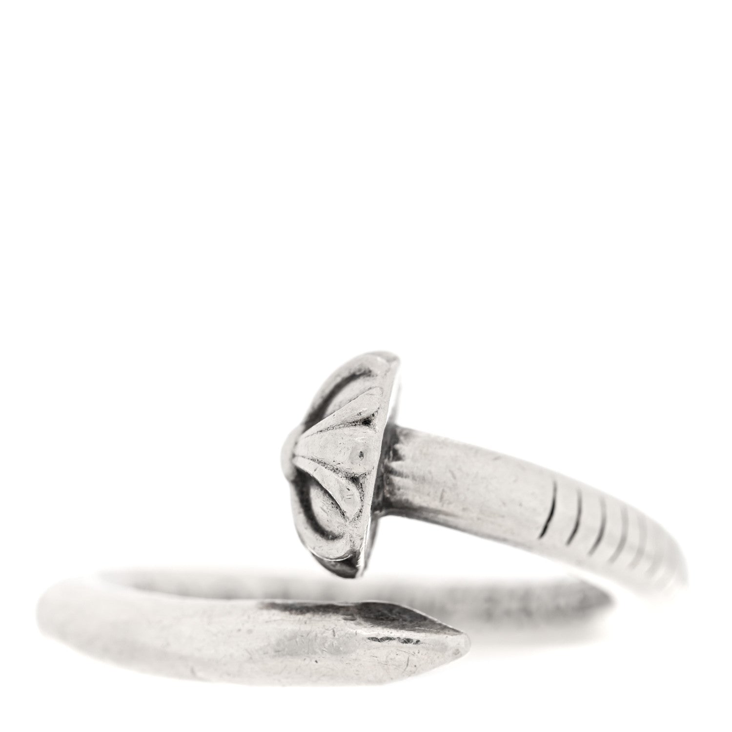 Chrome Hearts Sterling Silver Cross Ball Nail Ring 53 6.5 1 of 5