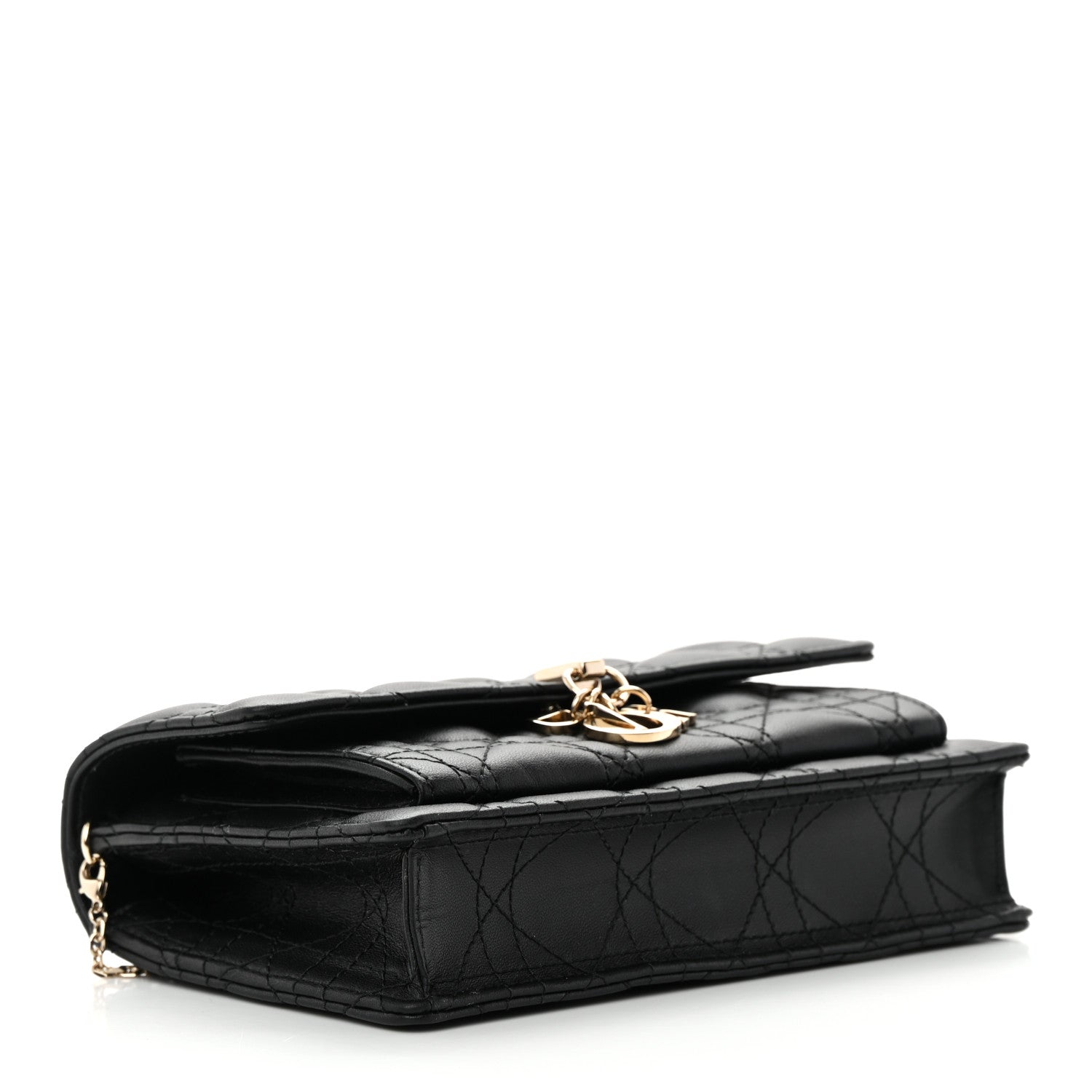 Christian Dior Lambskin Cannage Miss Dior Chain Pouch Black 4 of 14