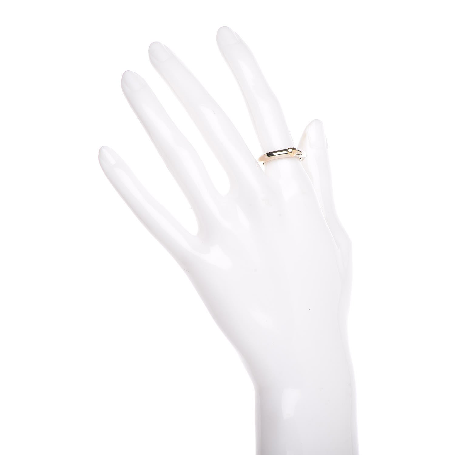 Tiffany 18K White Yellow Gold Heart Band Ring 51 5.75 2 of 4