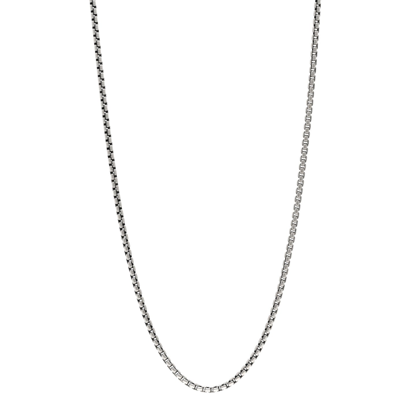 Sterling Silver 2.7mm Small Box Chain Necklace 22"