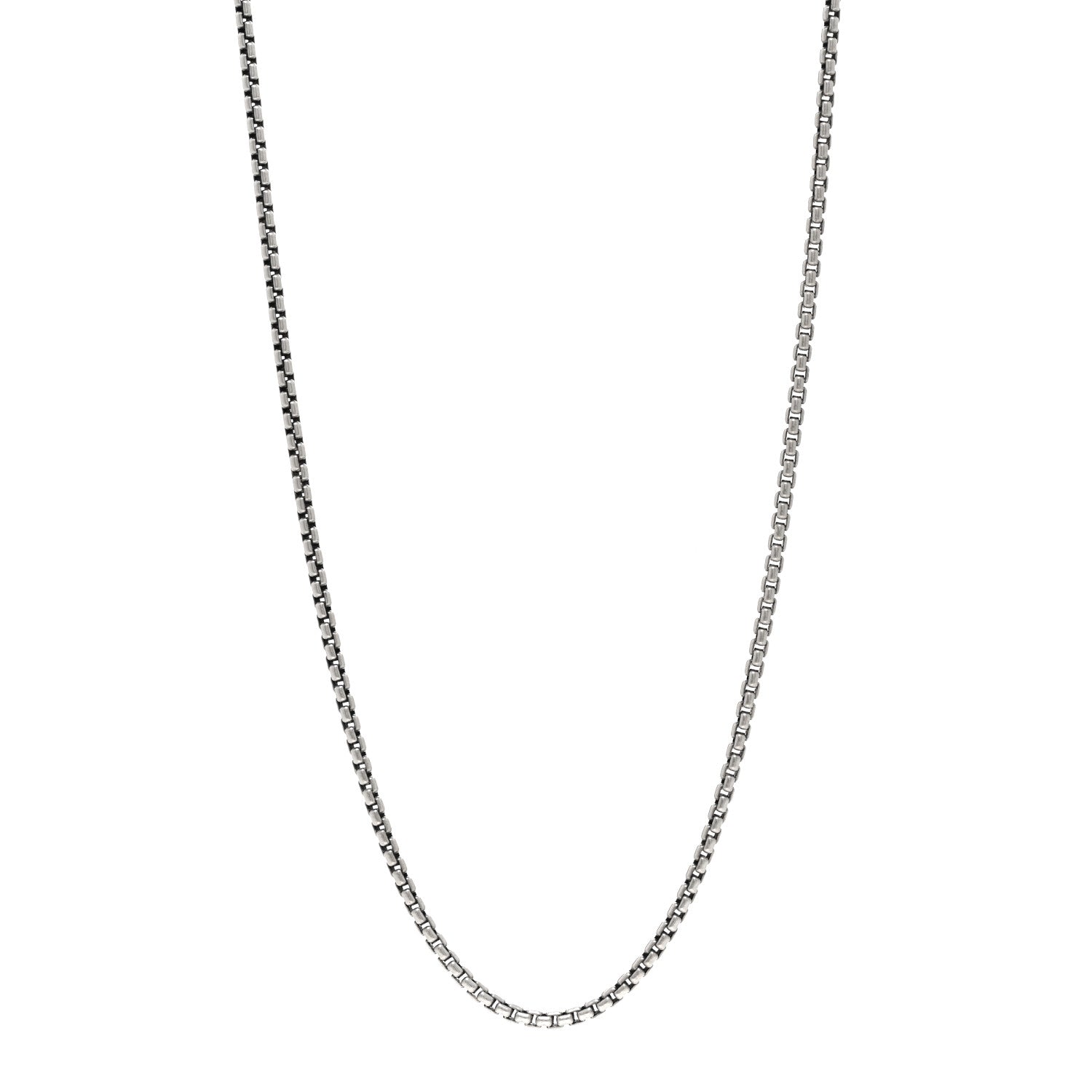 David Yurman Sterling Silver 2.7mm Small Box Chain Necklace 22" 1 of 5