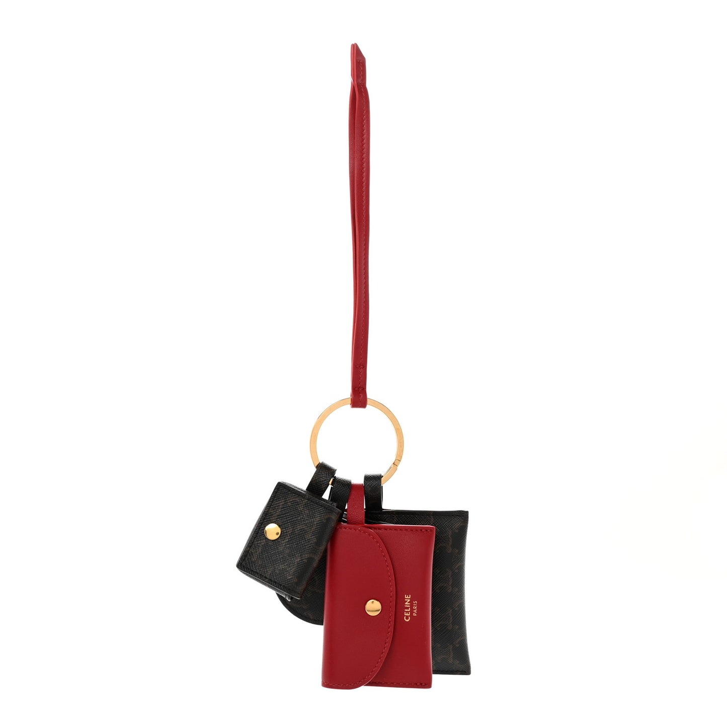 Triomphe Lambskin Multi Key Ring Coin Card Case