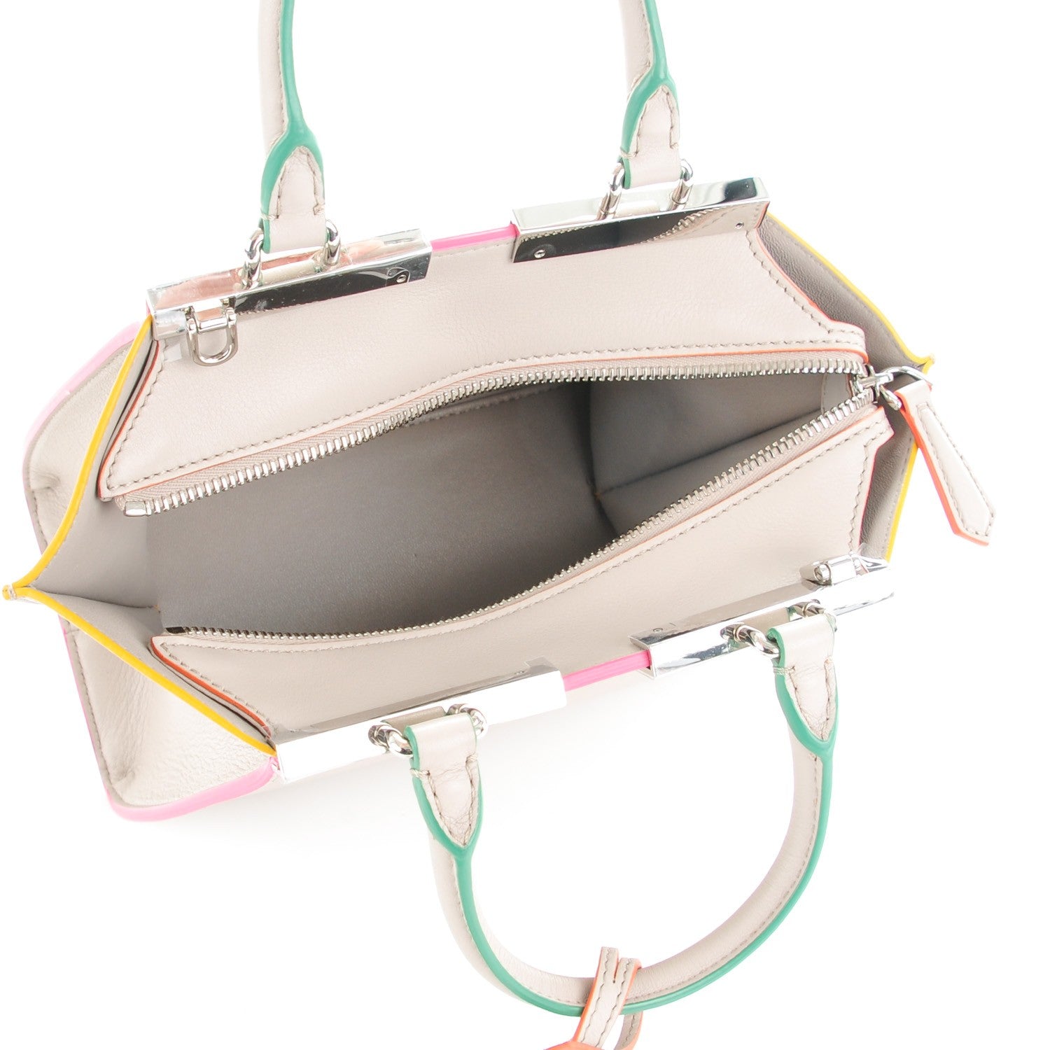 Fendi Vitello Dolce Mini 3Jours Tote Grigio Polvere 5 of 9
