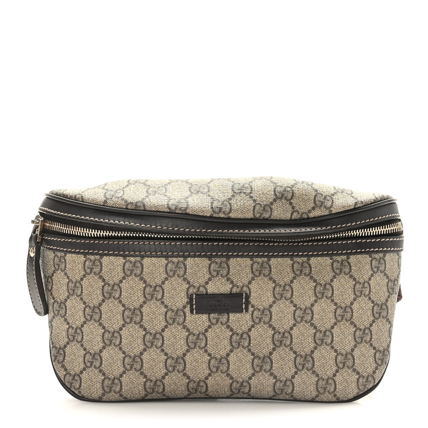 GG Supreme Monogram Belt Bag Dark Brown