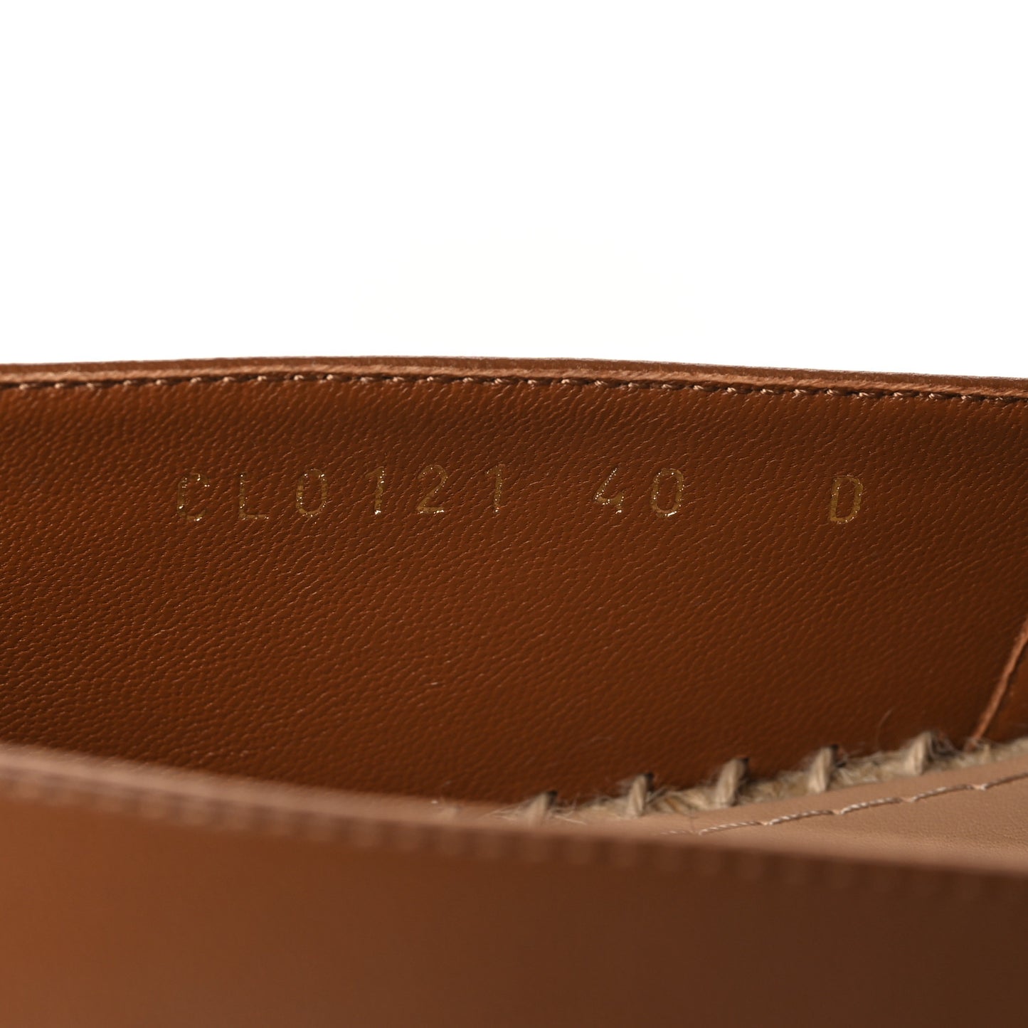 Lambskin Granville Espadrille 40 Golden Saddle