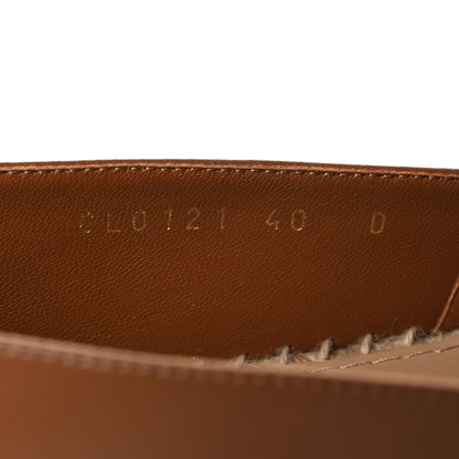 Christian Dior Lambskin Granville Espadrille 40 Golden Saddle 7 of 10