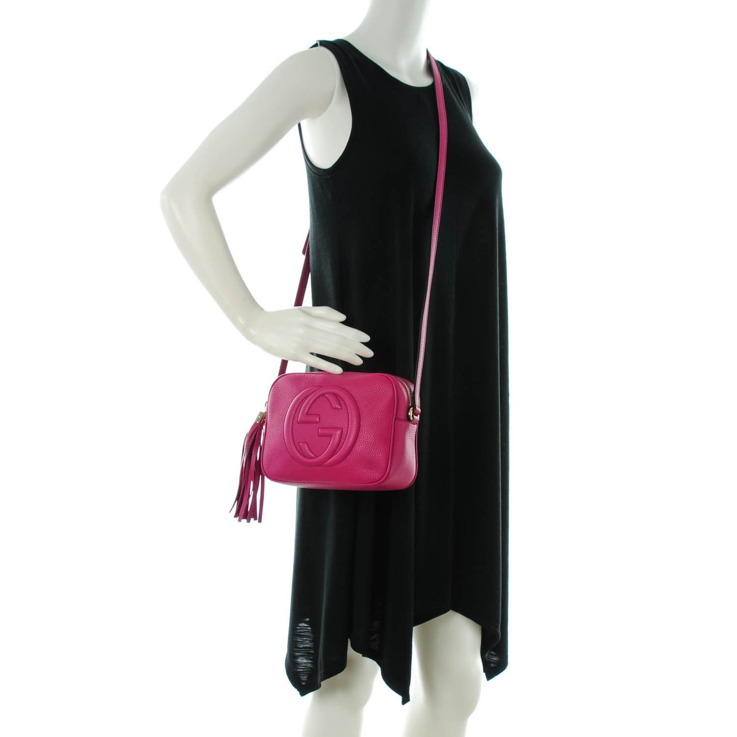Cellarius Calfskin Small Soho Disco Bag Bright Bouganville