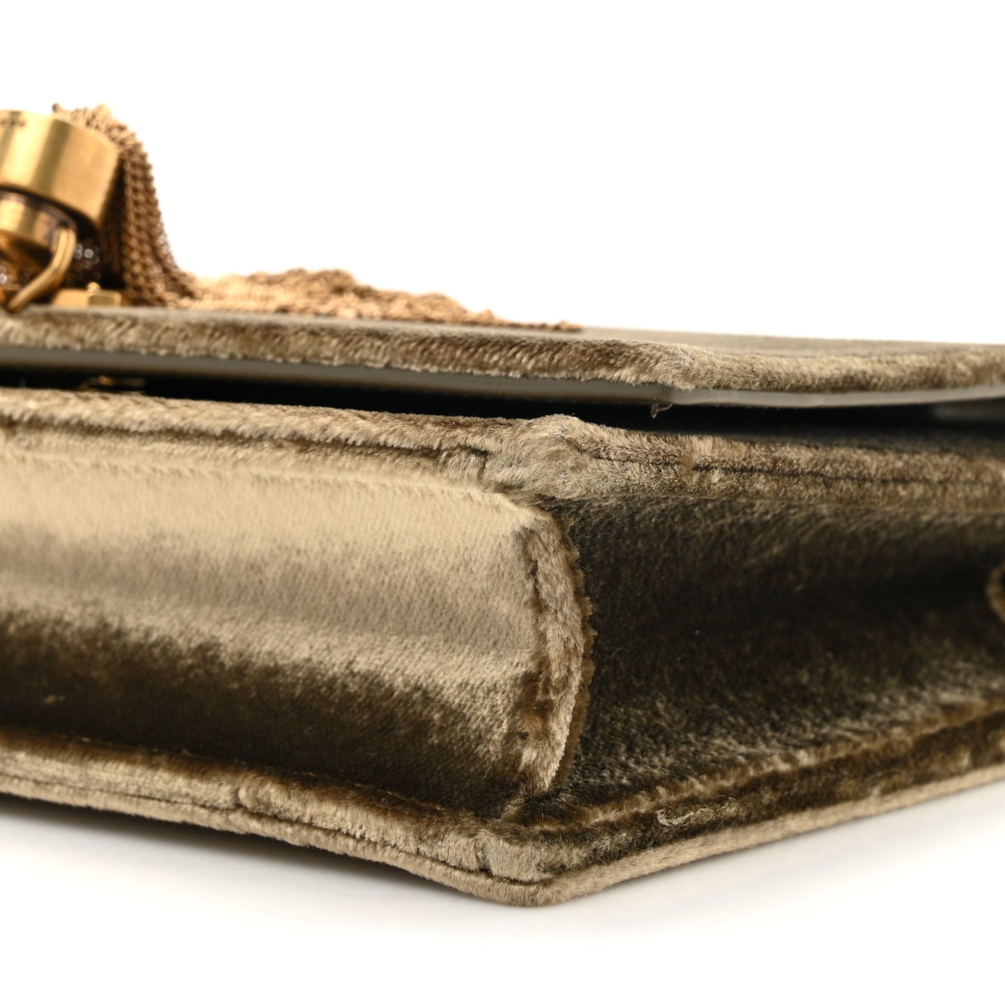 Velvet Kate Tassel Chain Wallet Olive