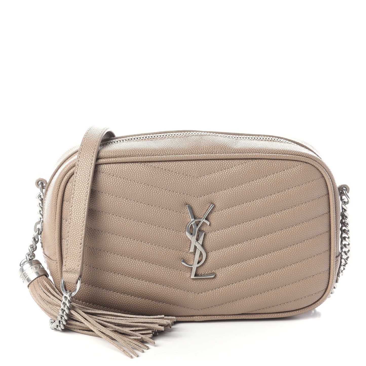 Grain De Poudre Matelasse Monogram Mini Lou Camera Bag Gold Sand