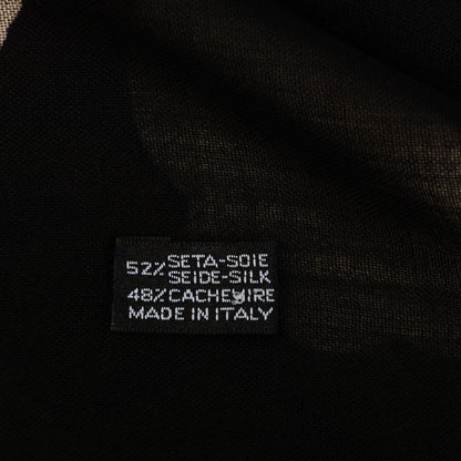 Chanel Silk Cashmere Camellia Flower Scarf Black 5 of 5