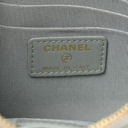 Chanel Satin Quilted Small Chanel 19 Pouch Gray 6 of 8