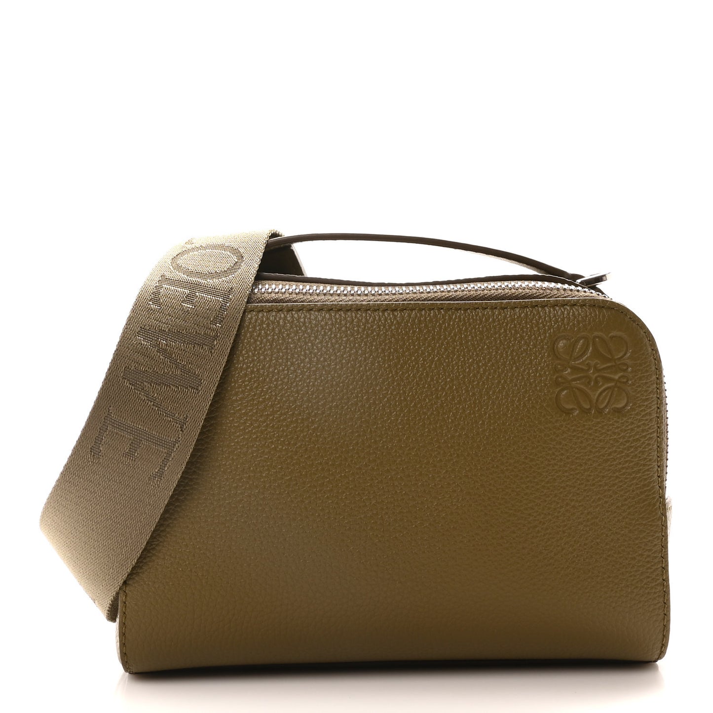 Soft Grained Calfskin Mini Camera Bag Khaki Green