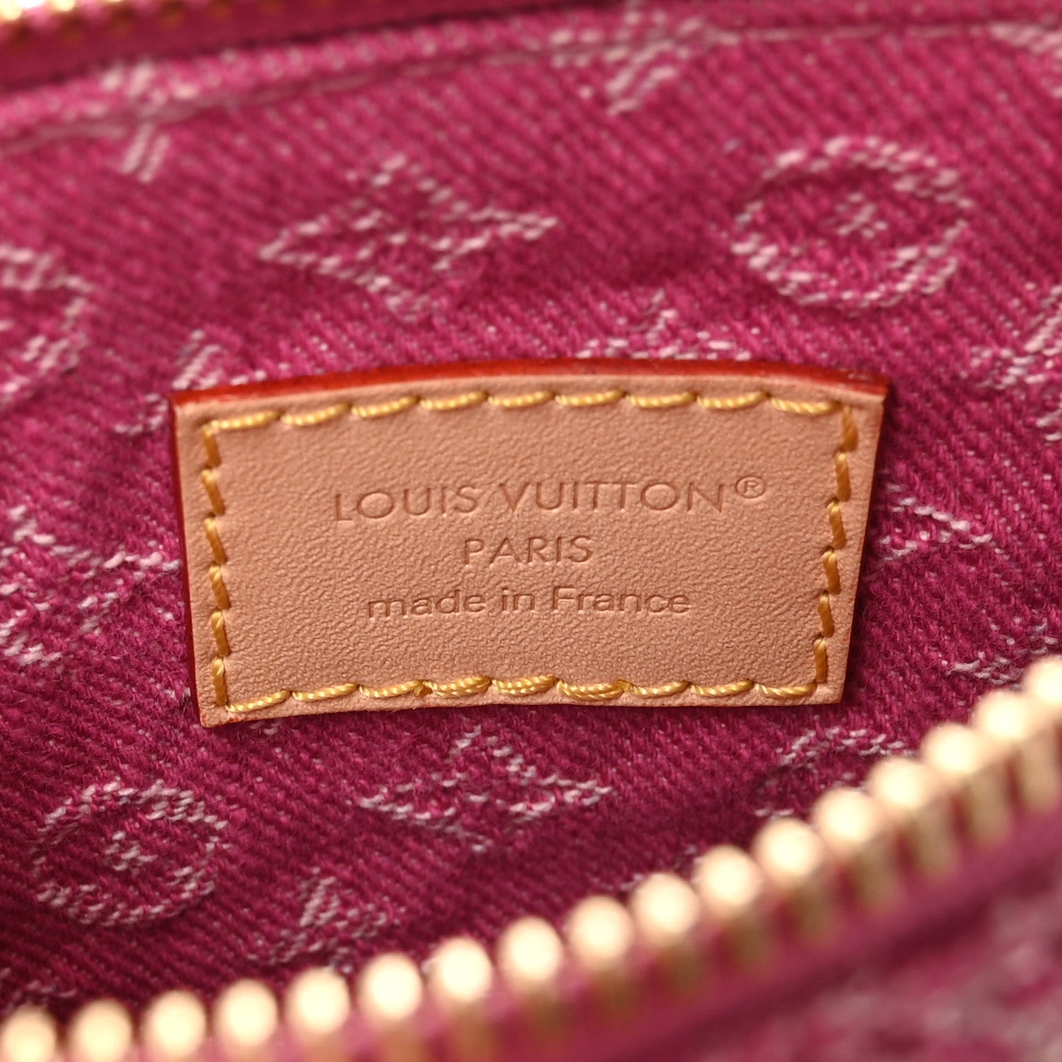 Louis Vuitton Monogram Denim Nano Speedy Fuchsia 5 of 9