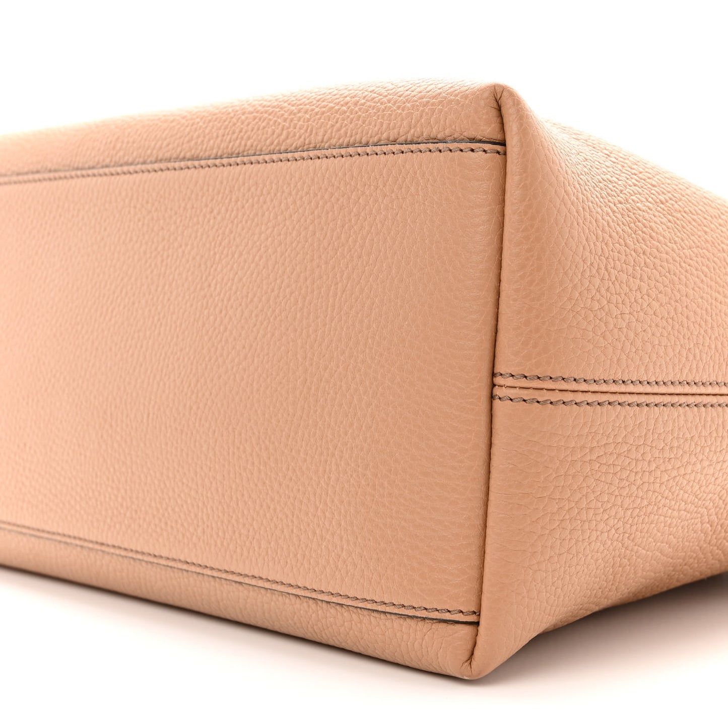 Pebbled Calfskin Medium Soho Chain Shoulder Bag Camelia