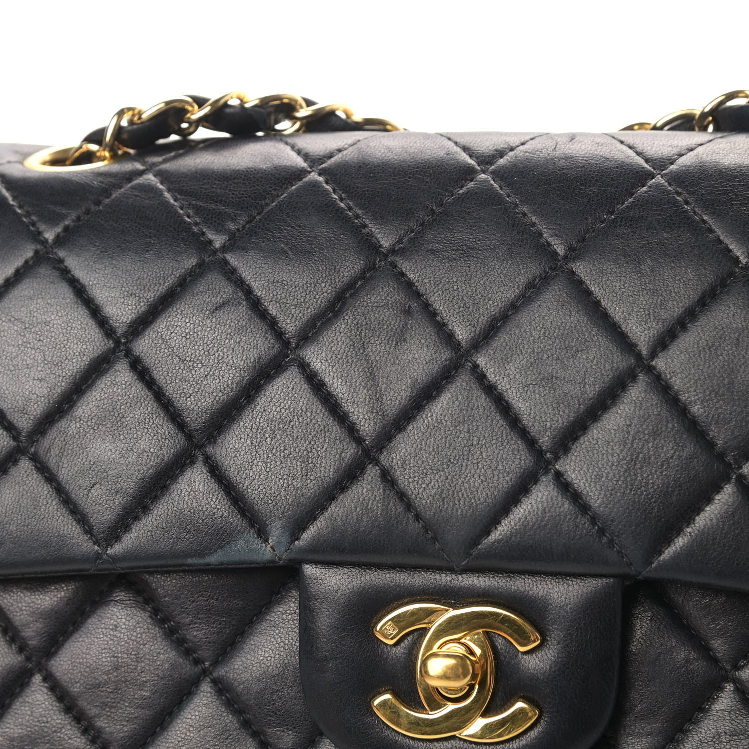 Chanel Lambskin Quilted Small Double Flap Black 10 of 11