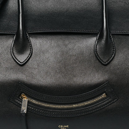 Celine Supple Shiny Lambskin Medium Smiling New Luggage Black 8 of 10
