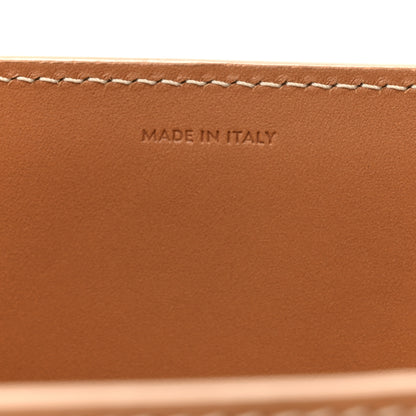 Celine Canvas Calfskin Logo Print Small Vertical Cabas Natural Tan 7 of 13