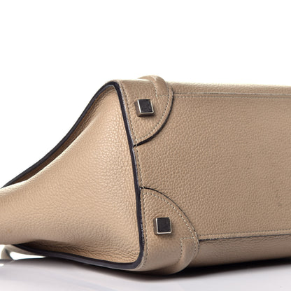 Celine Drummed Calfskin Micro Luggage Dune 7 of 9