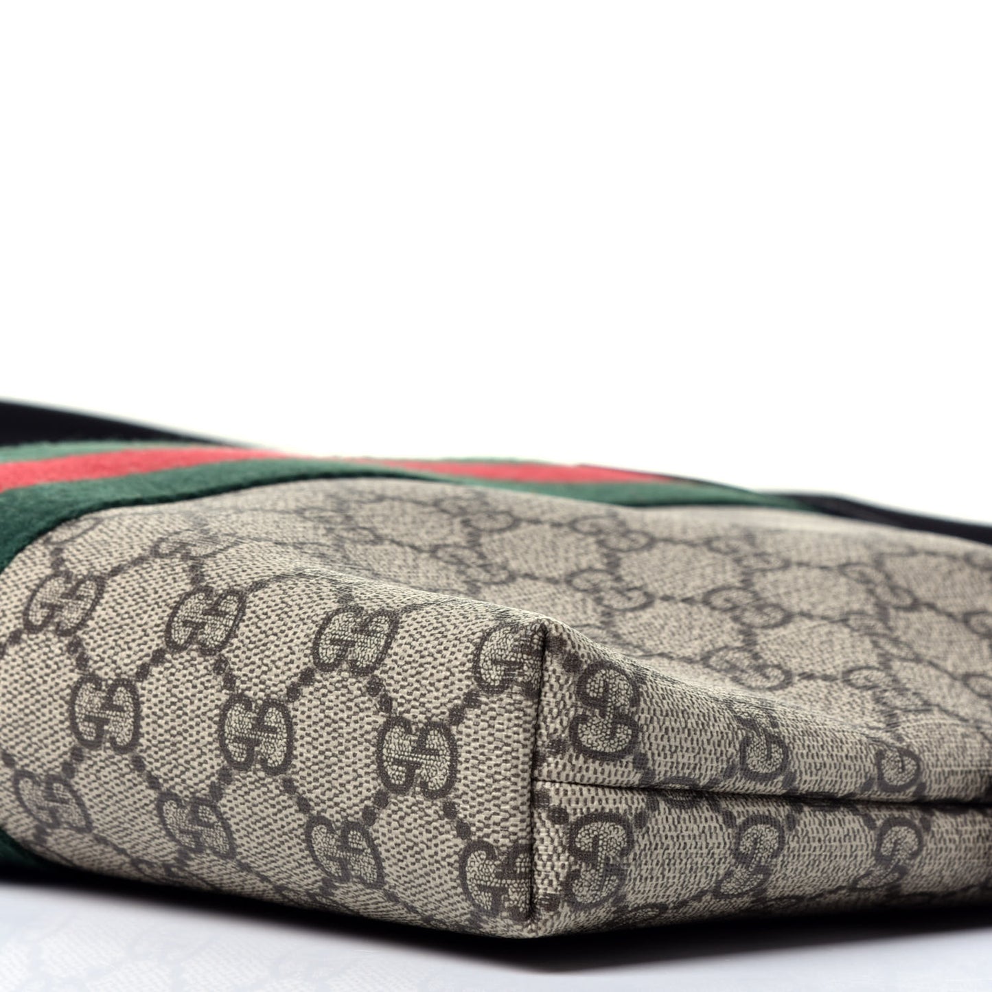 GG Supreme Monogram Web Messenger Bag Black
