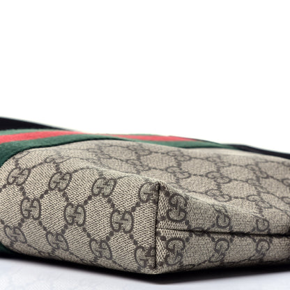 Gucci GG Supreme Monogram Web Messenger Bag Black 9 of 9