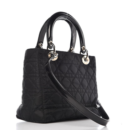 Christian Dior Nylon Cannage Medium Lady Dior Black 3 of 7