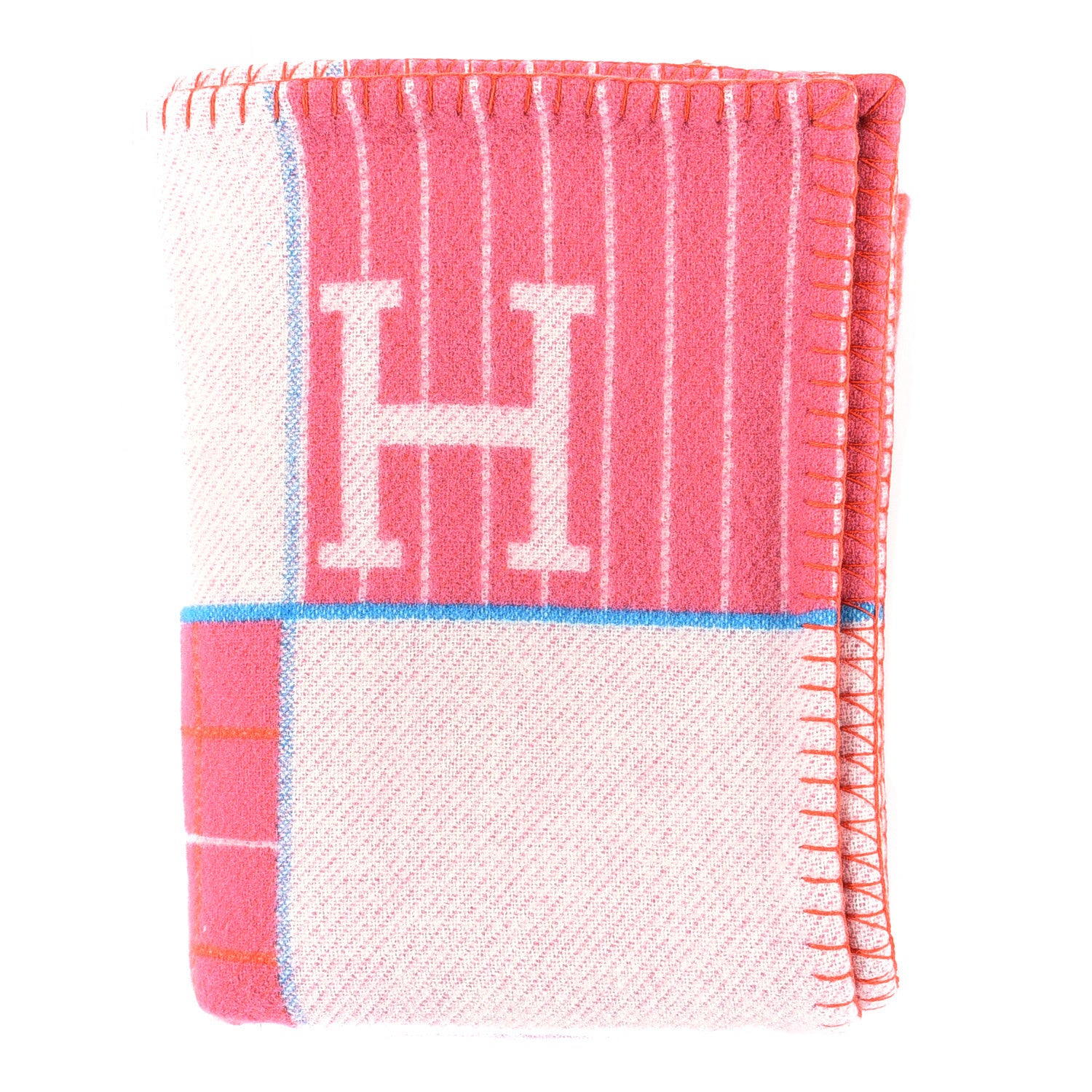Hermes Wool Cashmere Avalon Passe-Passe Blanket Figue 1 of 3