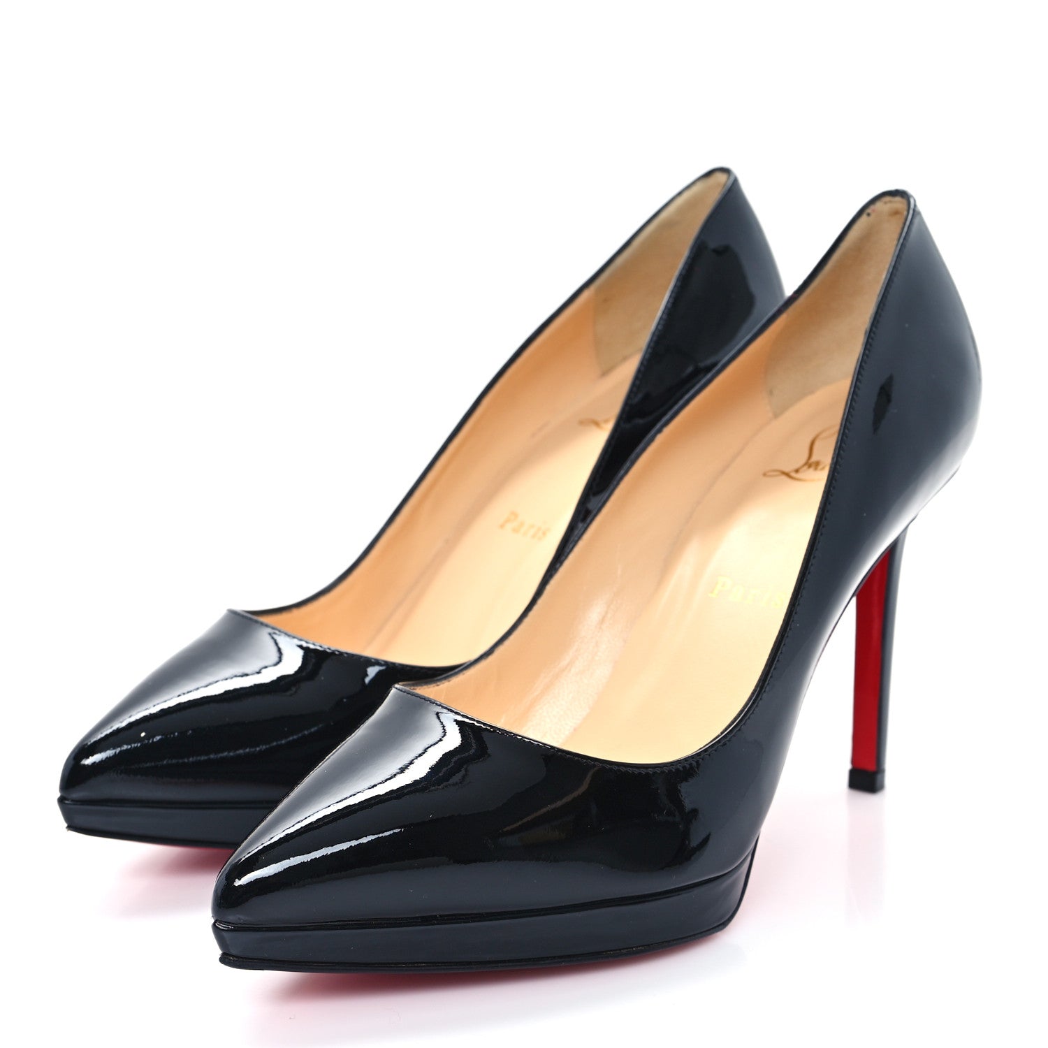 Christian Louboutin Patent Pigalle Plato 100 Pumps 37.5 Black 4 of 9