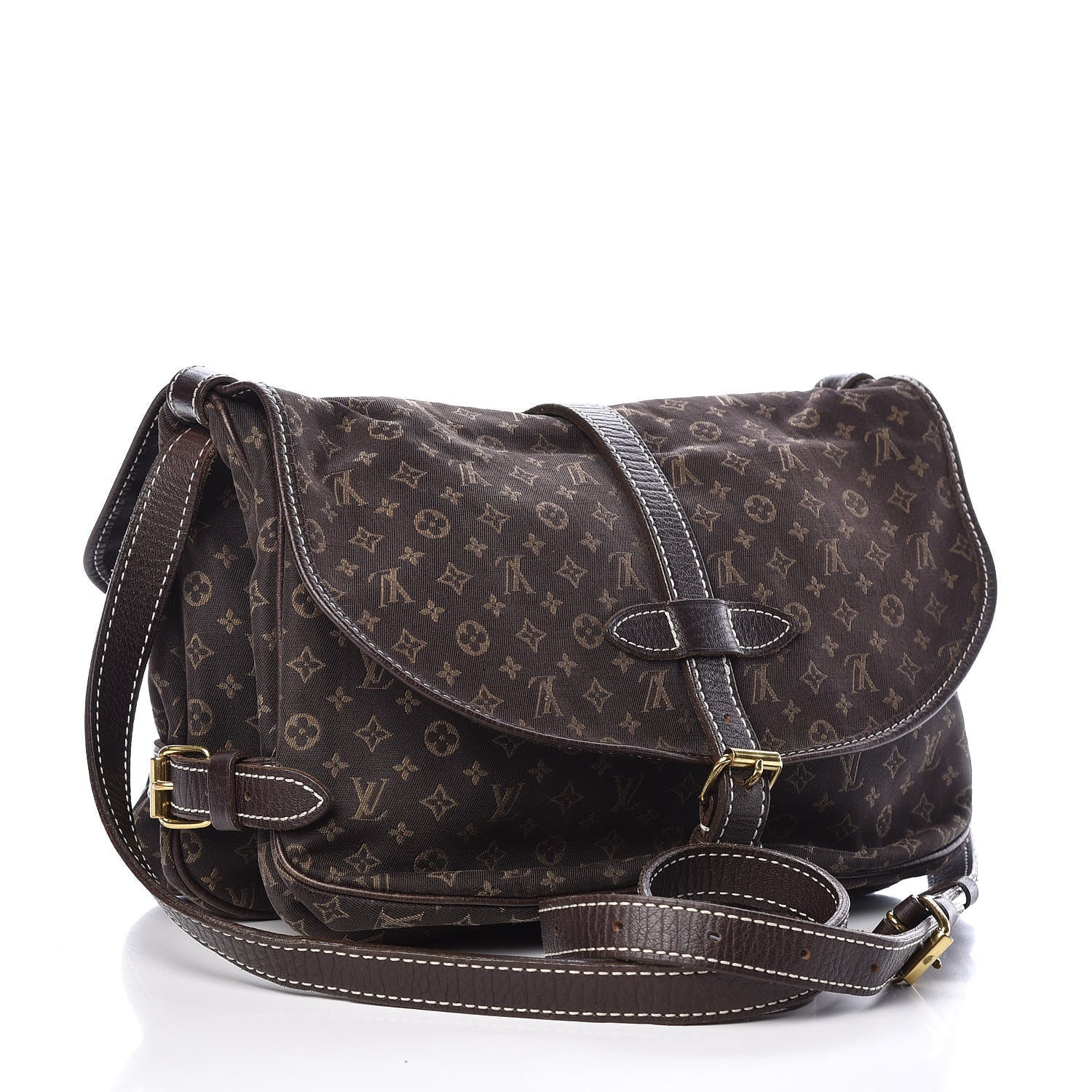 Louis Vuitton Monogram Mini Lin Saumur Ebene 3 of 10