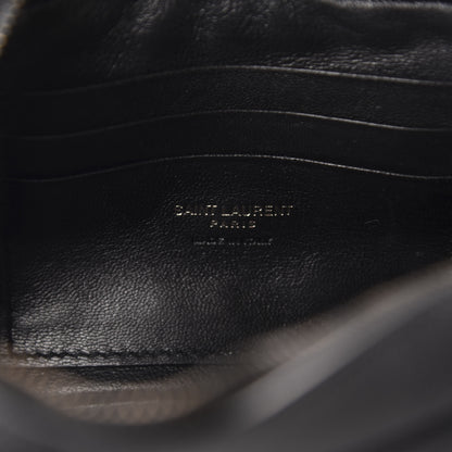 Saint Laurent Grain De Poudre Matelasse Monogram Mini Lou Camera Bag Black 8 of 10