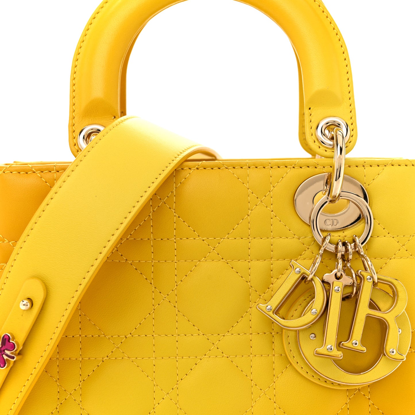 Lambskin Cannage Gradient Small My ABCDior Lady Dior Yellow
