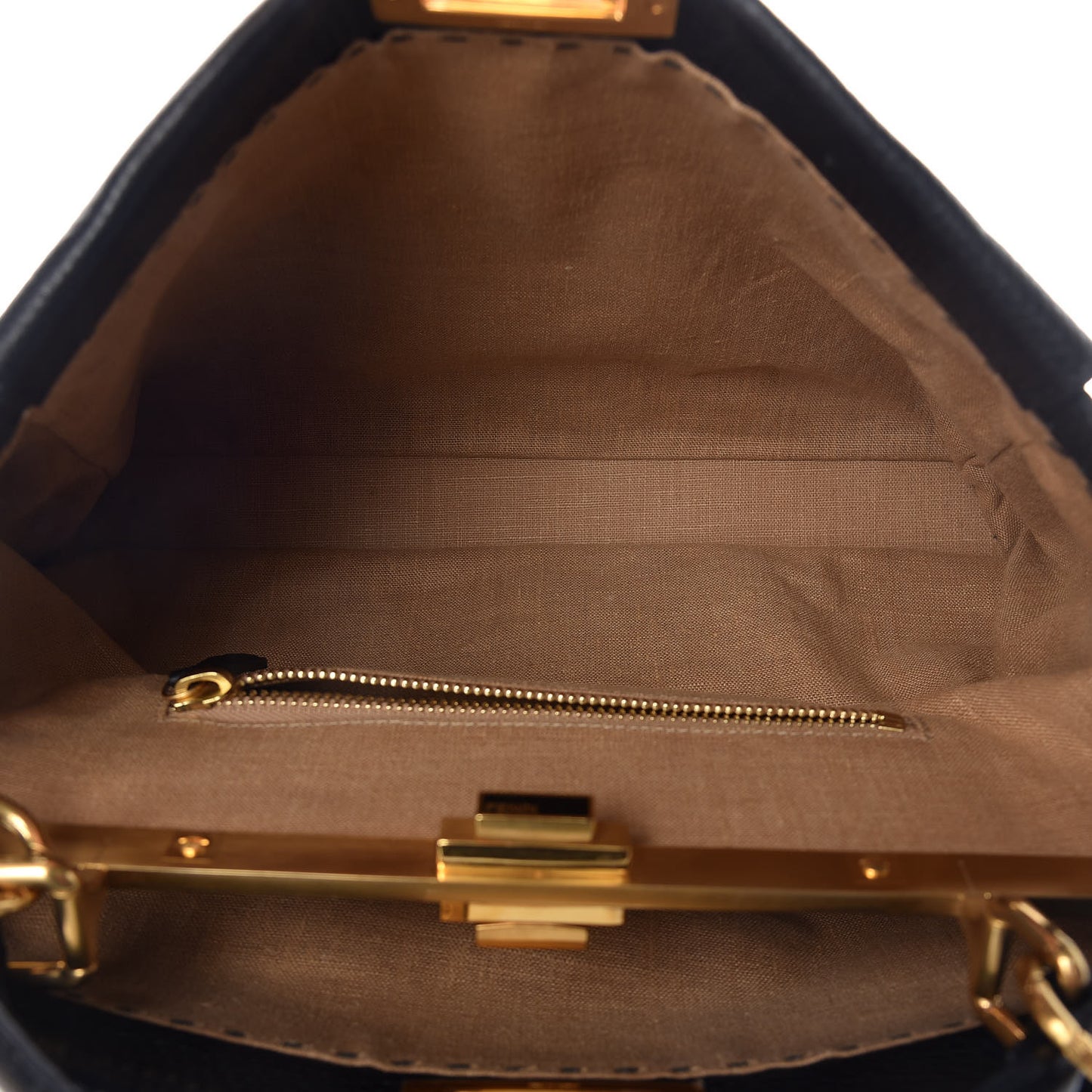 Cuoio Romano Selleria Large Peekaboo Iconic Satchel Black Moro