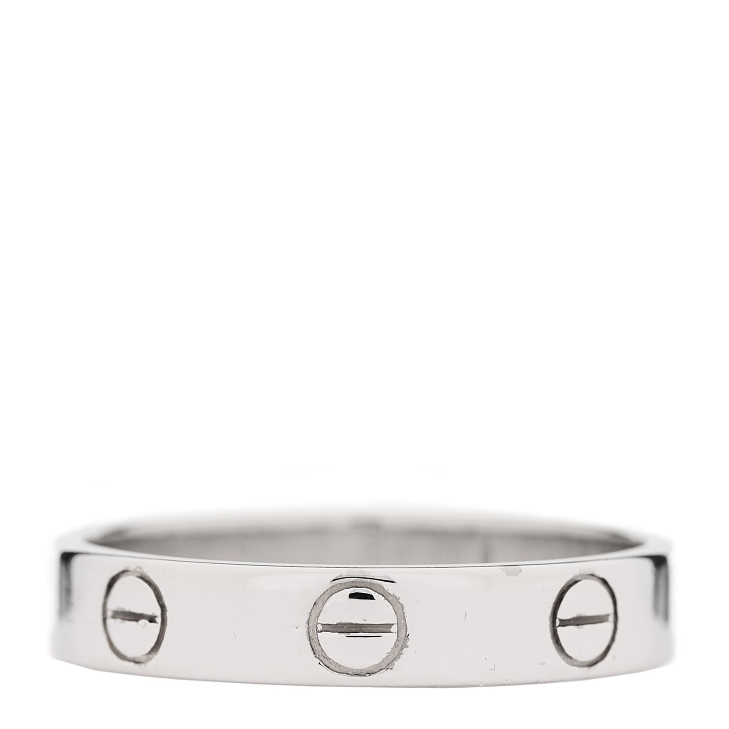18K White Gold 3.5mm LOVE Wedding Band Ring 52 6