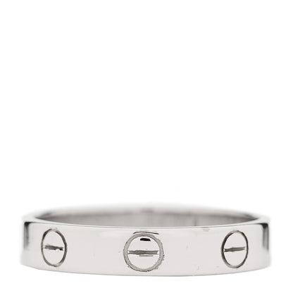 Cartier 18K White Gold 3.5mm LOVE Wedding Band Ring 52 6 3 of 4
