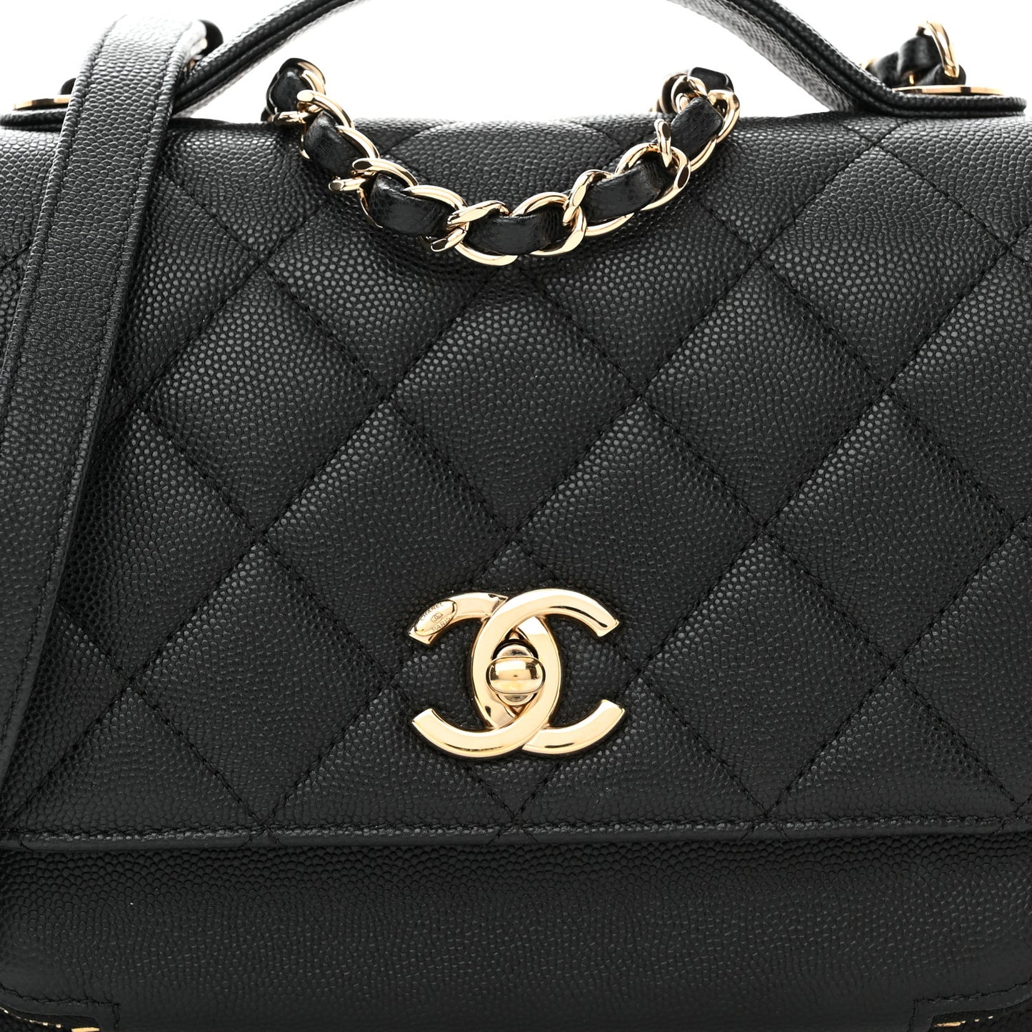 Caviar Quilted Medium Business Affinity Flap Black