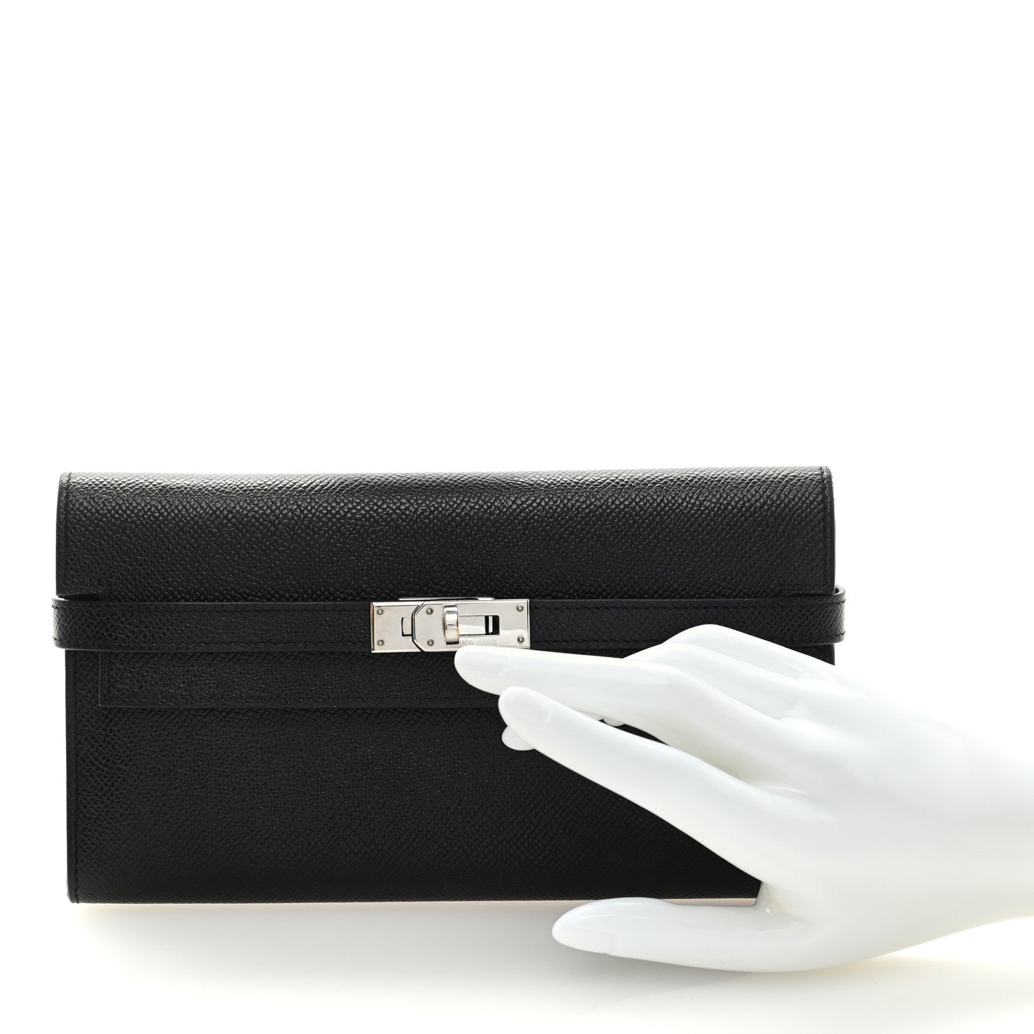 Hermes Epsom Kelly Longue Wallet Black 2 of 7