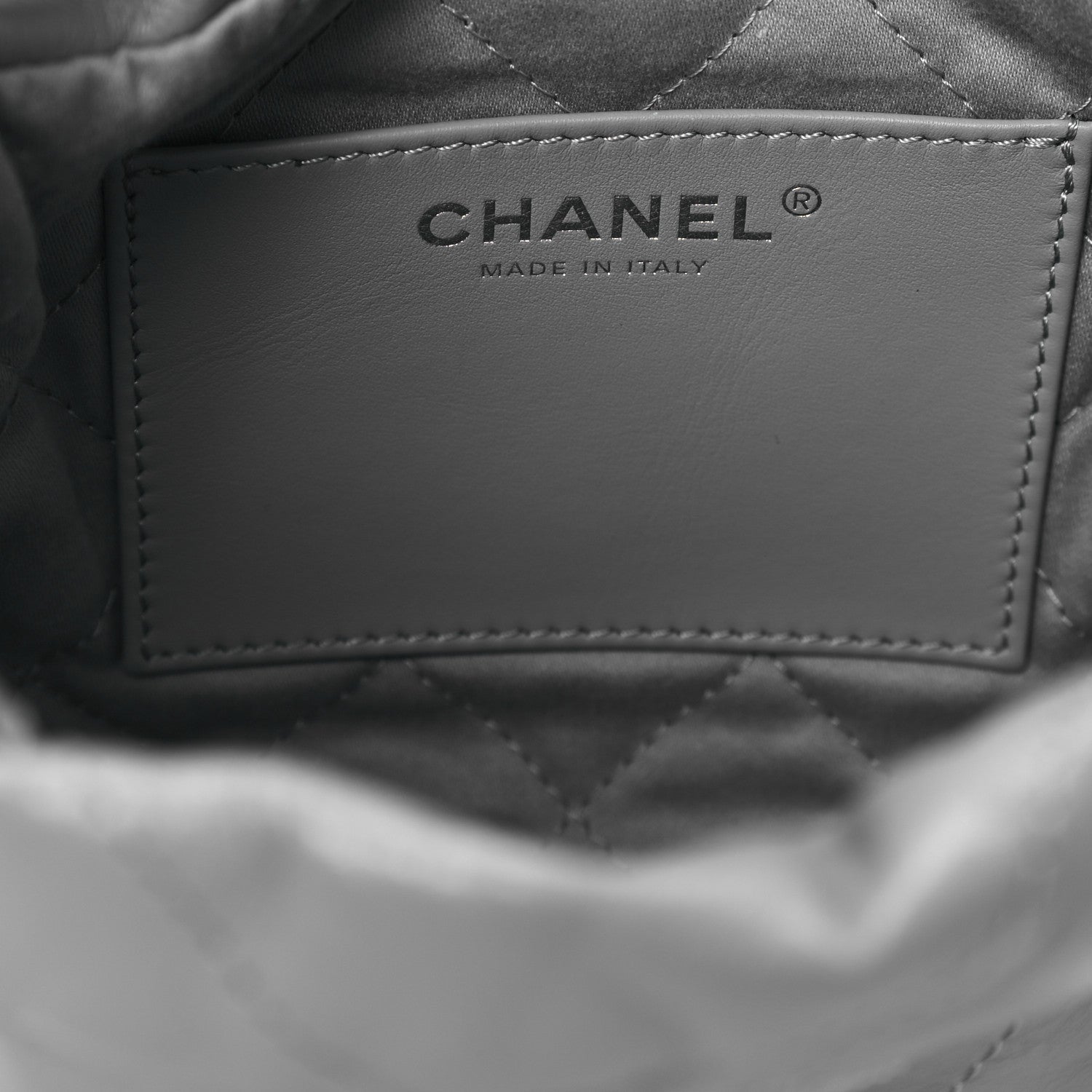 Chanel Shiny Calfskin Quilted Mini Chanel 22 Grey 6 of 13